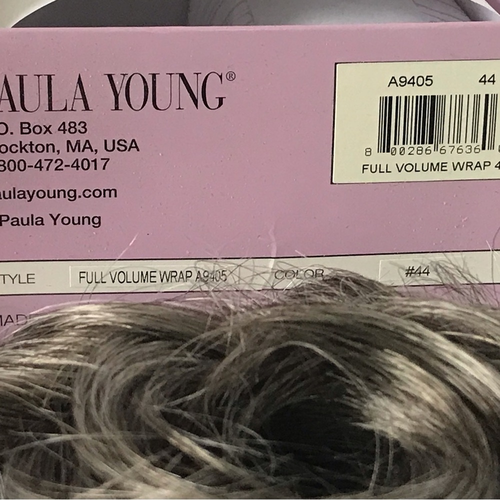 Paula Young Unworn FULL VOLUME WRAP A9405 Color #44 Salt& Pepper